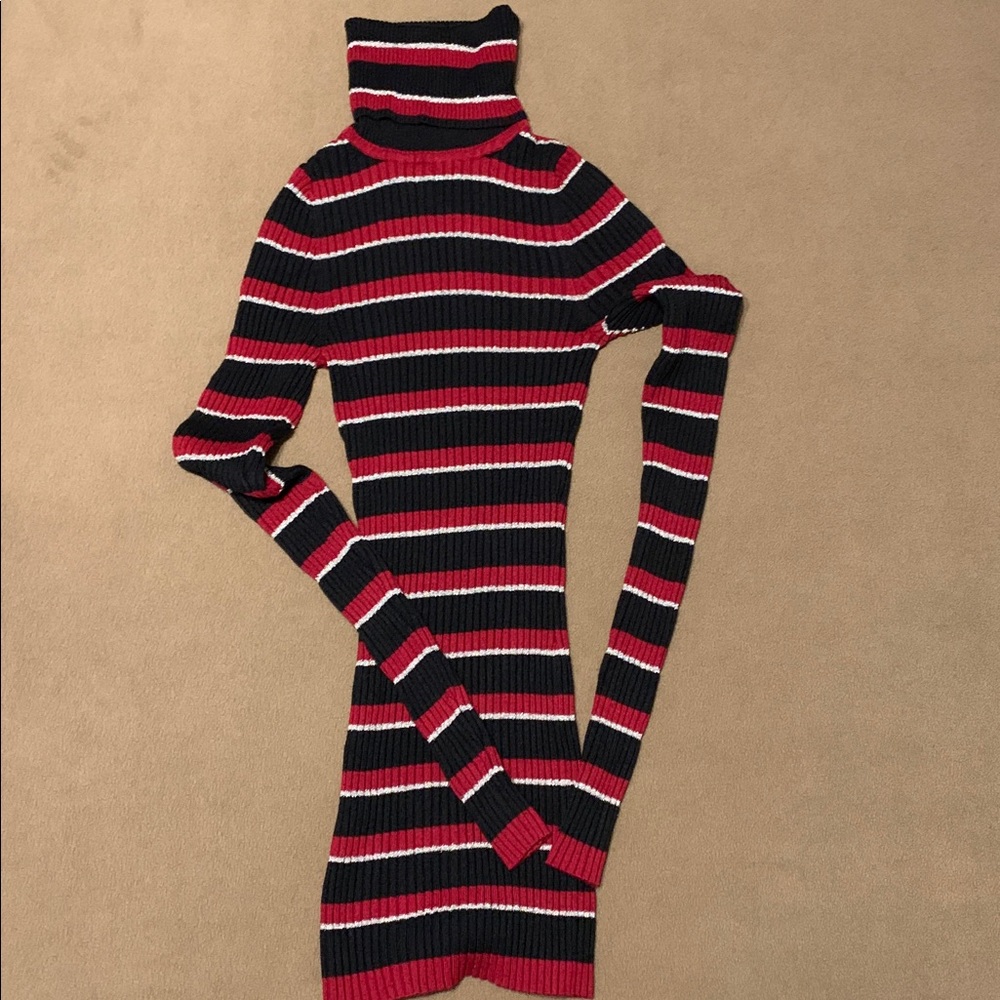 Express Red and Black Knit Sweater